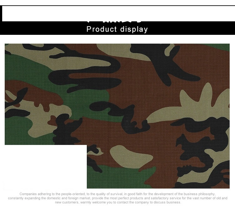 Factory Direct Sales Jungle Waffle Tear Proof Camouflage Cloth Polyester Cotton Blended Overalls Fabric Camouflage Cloth Wholesale