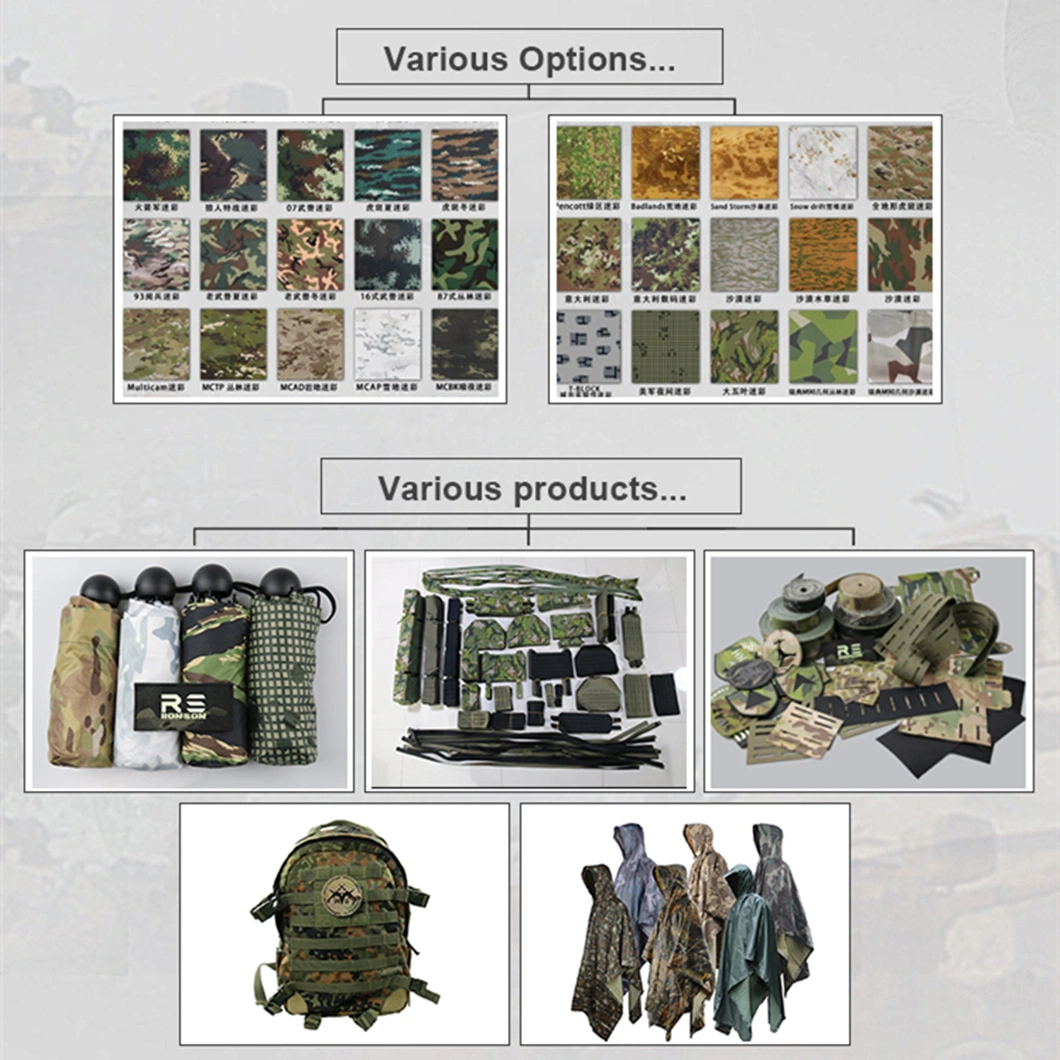 Manufacturers Selling Anti Tear Waterproof Tc Ripstop Camo Printed Camouflage Fabrics