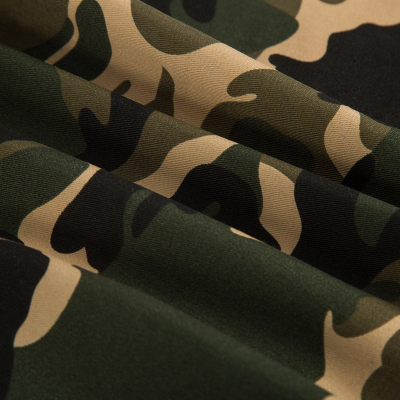 Tc 80/20 Textile Rolls Print Twill Olive Green Jungle Camouflage Greta Camo Fabric for Pants